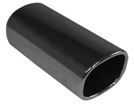 Anschweißendrohr Typ 70  88x79 mm / Länge: 200 mm - rechteckig abgerundet / eingerollt / 15°abgeschrägt / ohne Absorber