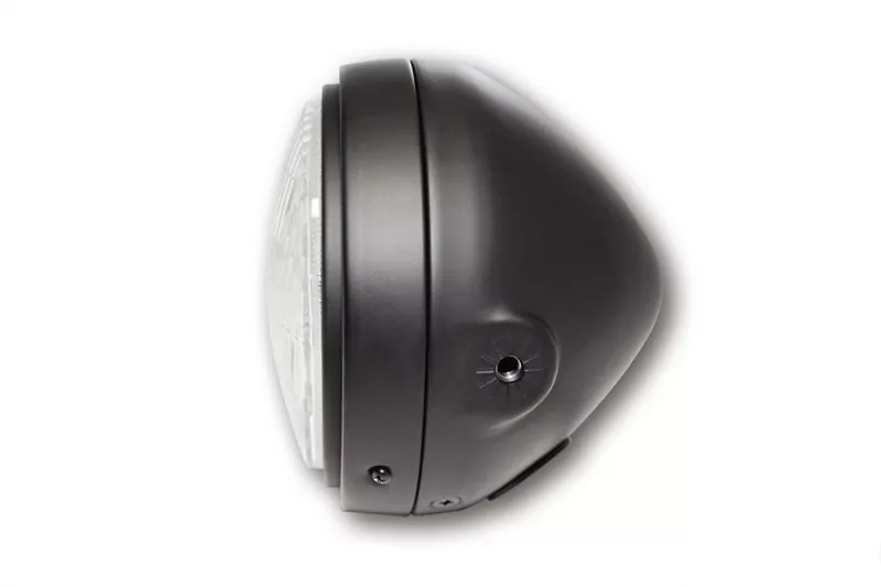 SHIN YO Headlight 5-3/4" Corrugated Glass Black Matt