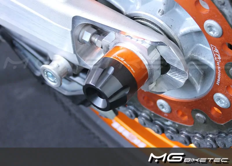 MG Biketec Sturzprotektoren / Protektor - Schwinge für KTM 690 Enduro ab 2008