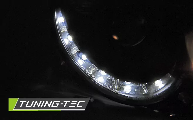 HEADLIGHTS DAYLIGHT BLACK fits MERCEDES CLK W209 03-10