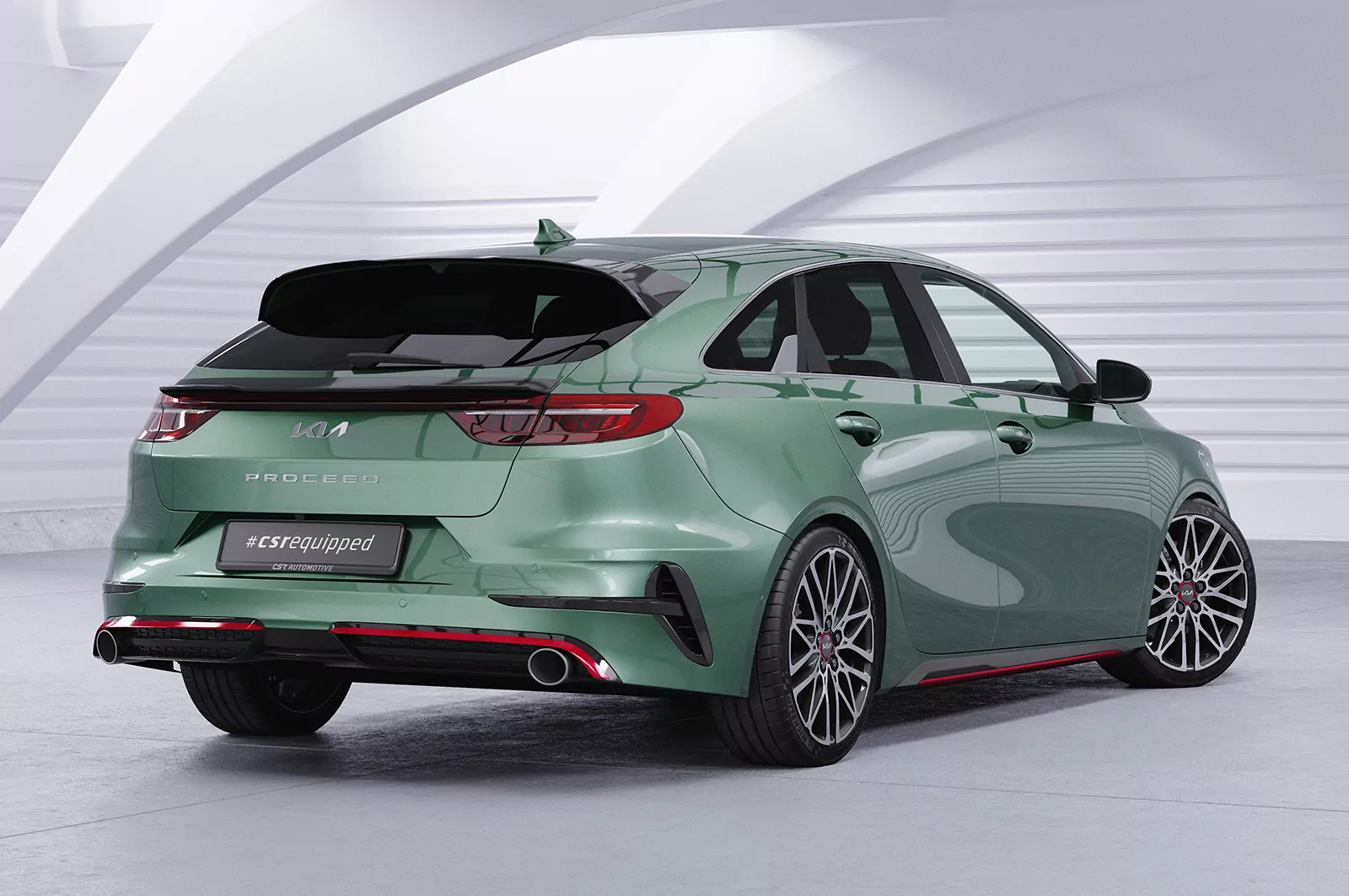 Heckflügel mit ABE für Kia Pro Ceed (CD) HF771 Strukturiert (schwarz matt)