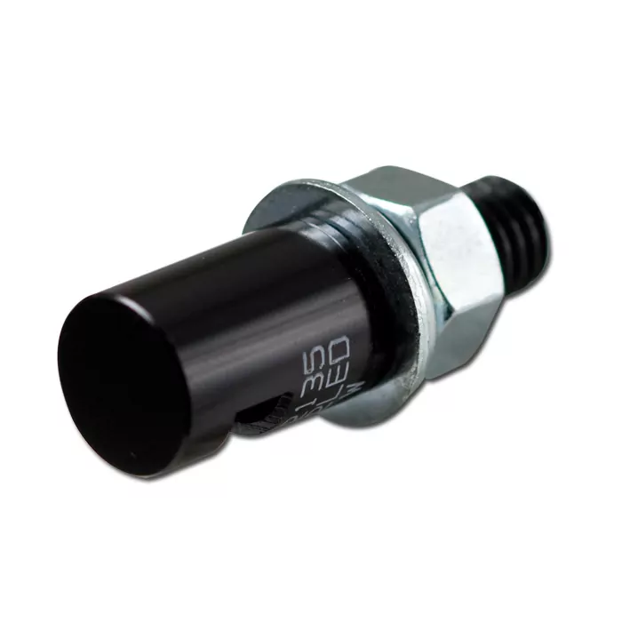 SMD-Kennzeichenbeleuchtung "Sky" | schwarz | Alu M8 | Kabellänge 450mm | Ø=12mm x H17mm | E-geprüft