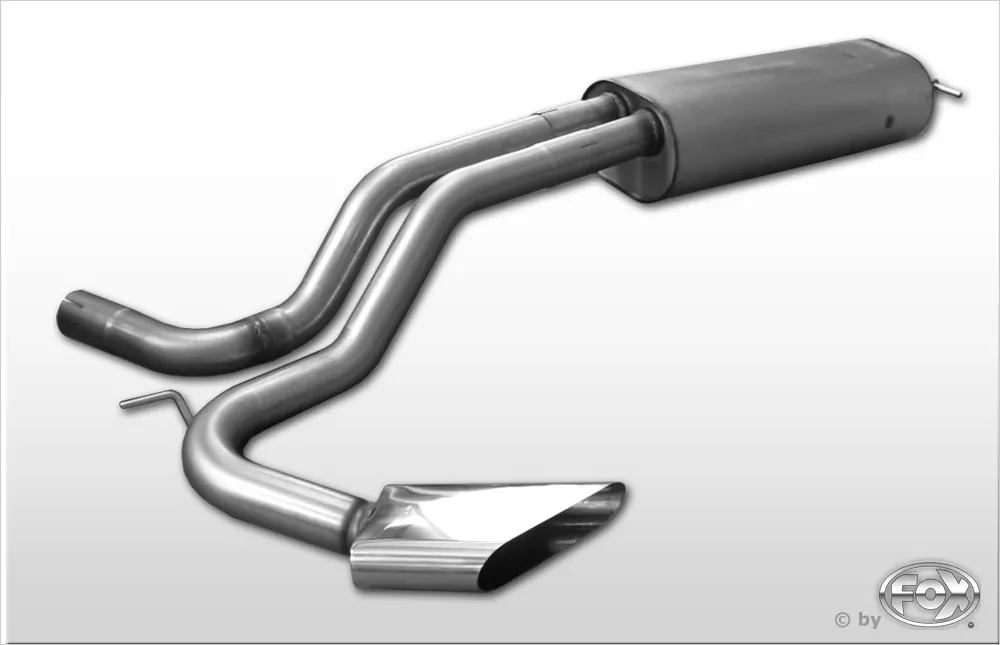 VW Golf IV 3-türig  Endschalldämpfer Side Pipe - 130x50 Typ 50 Ausgang auf Fahrerseite