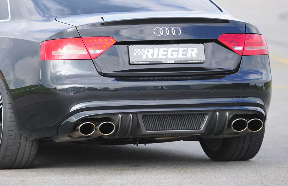 Rieger Heckeinsatz für Audi A5 S5 (B8/B81) - Cabrio 06.07-07.11 (bis Facelift) carbon optik