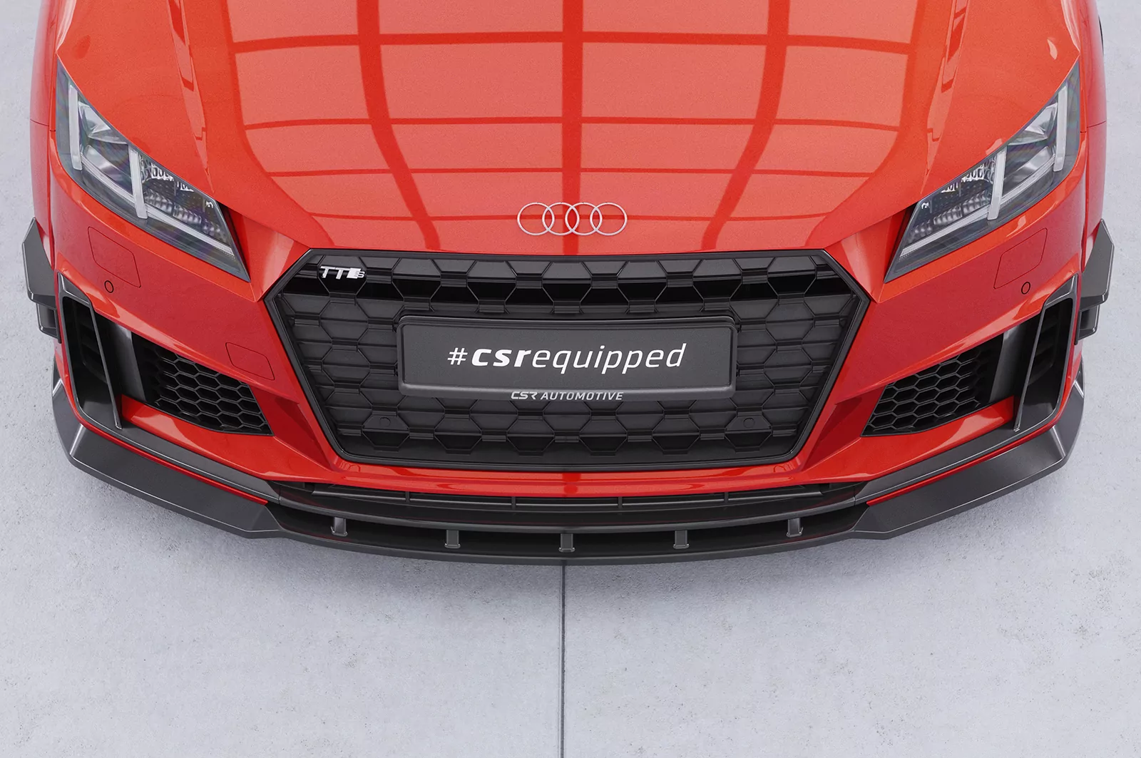 Cup-Spoilerlippe mit ABE für Audi TT FV/8S CSL840 Schwarz Strukturiert