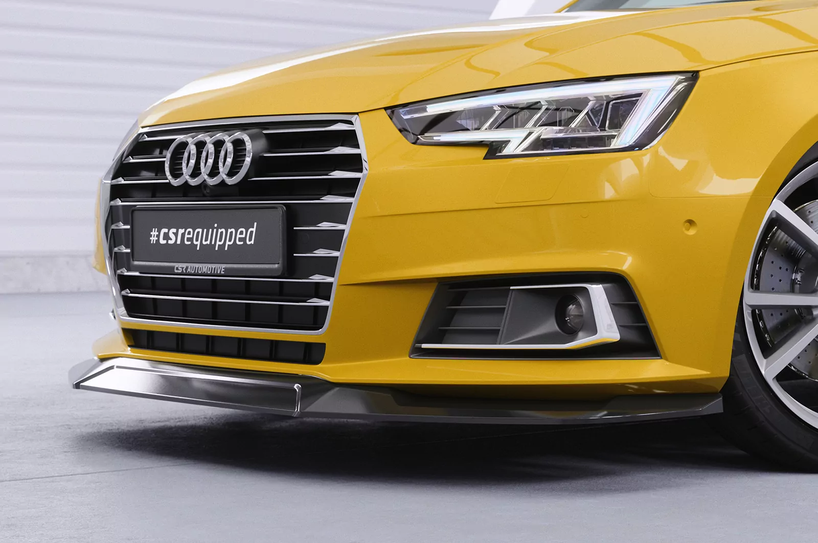 Cup-Spoilerlippe mit ABE für Audi A4 B9 (Typ 8W) CSL387 Strukturiert (schwarz matt)