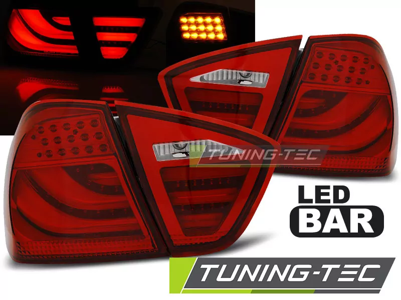 Led Bar Tail Lights Red Fits Bmw E90 03.05-08.08