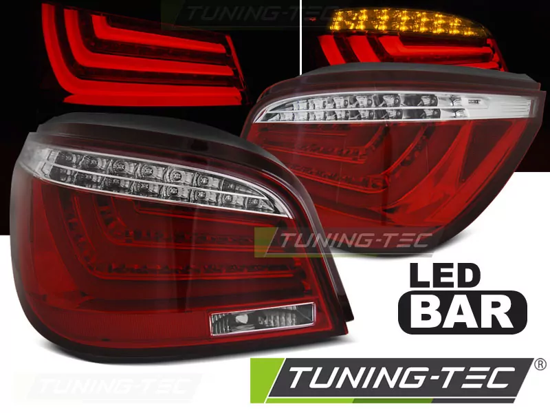 Led Bar Tail Lights Red Whie Fits Bmw E60 Lci 07-10