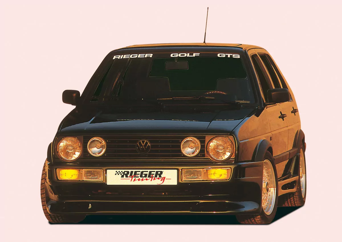 Rieger Spoilerstoßstange für VW Golf 2 -  83-91 carbon optik