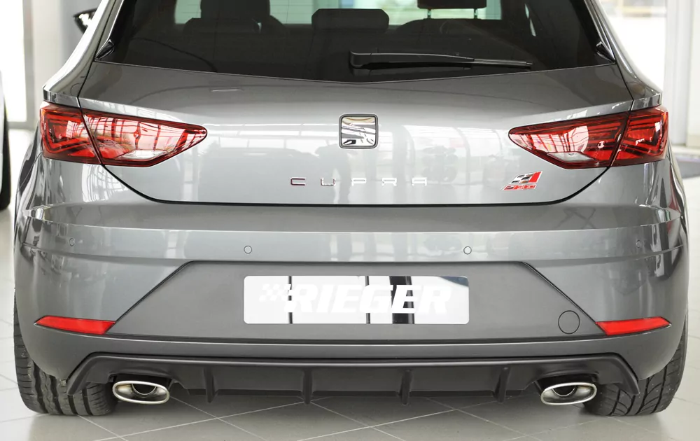 Rieger Heckeinsatz für Seat Leon Cupra (5F) - 3-tür. (SC) 01.17- (ab Facelift) carbon optik