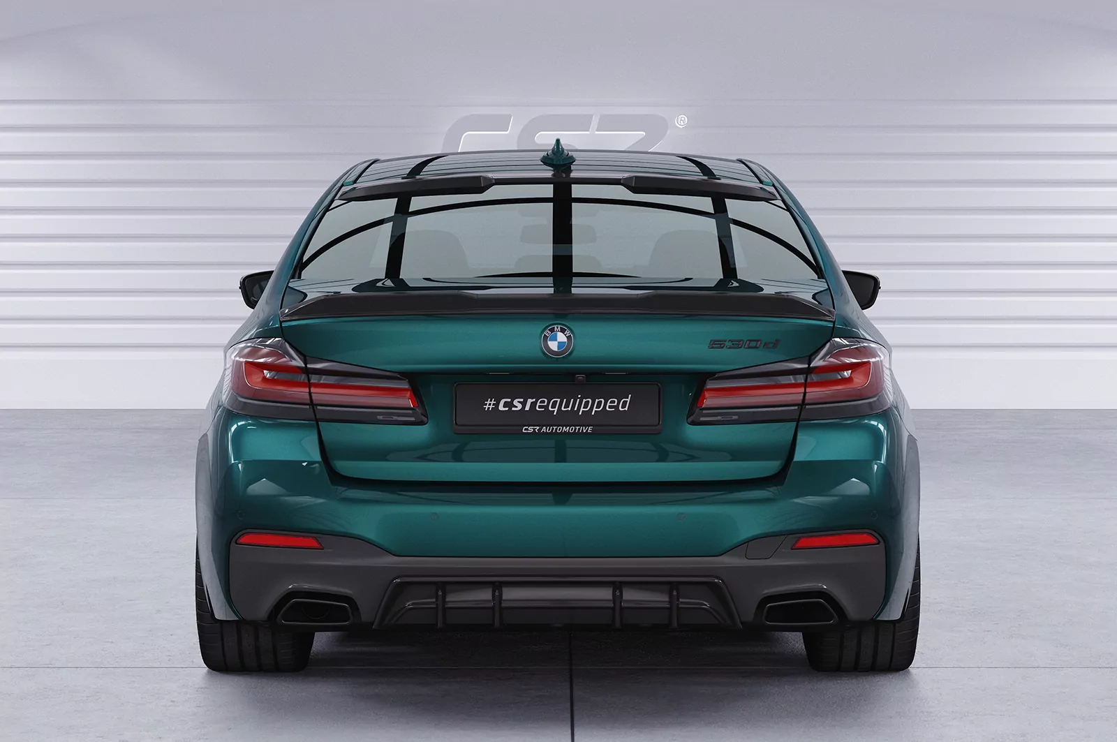 Heckflügel mit ABE für BMW 5er G30 Limousine HF992 Schwarz Strukturiert