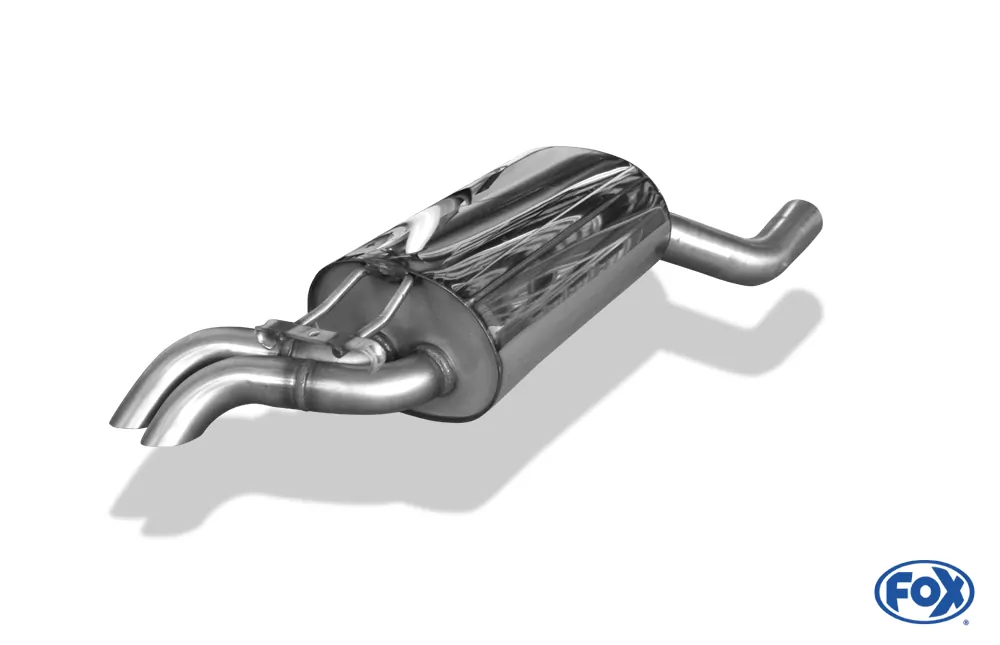 Mercedes E-Klasse W124 Stufenheck  Endschalldämpfer Ø70mm - 2x55 Typ 28 (Dieseloptik - von hinten nicht sichtbar)