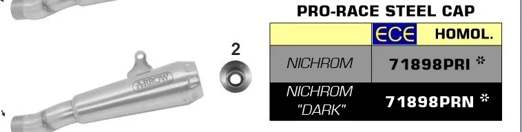 Arrow Nichrom Pro-Race Silencer Kawasaki ZX-6R 636 19-