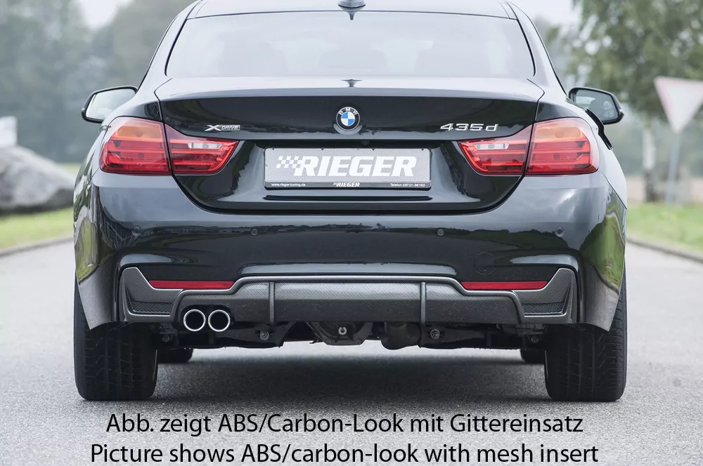 Rieger Heckeinsatz für BMW 4er F36  (3C) | Gran Coupé (5-tür.) 07.15- (ab Facelift) LCI nur für M-Paket-Heckschürze