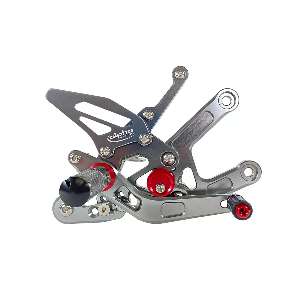 TRACK Fußrastenanlage titanfarben Yamaha YZF-R6 RJ11 RJ15 RJ27 2006- ABE