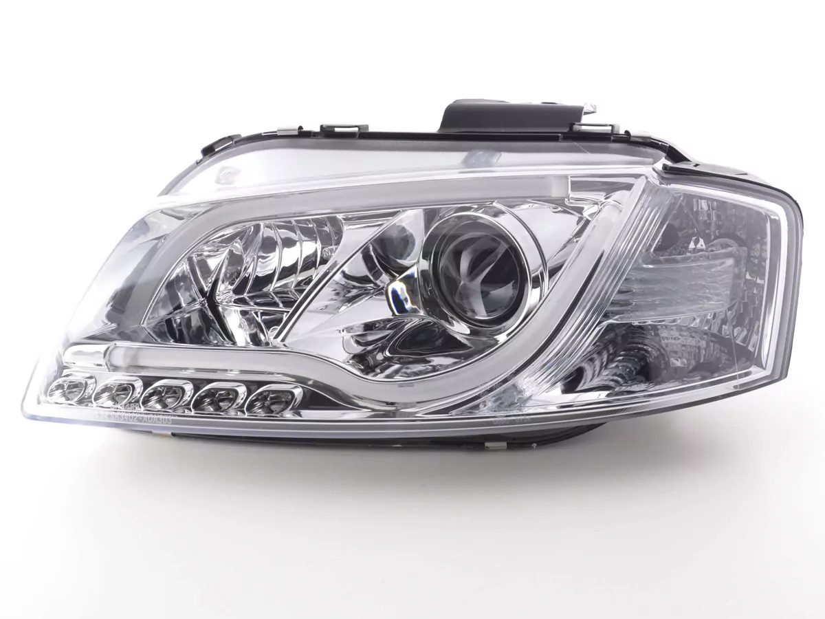 Scheinwerfer Set Daylight LED Tagfahrlicht Audi A3 Typ 8P/8PA  03-08 chrom