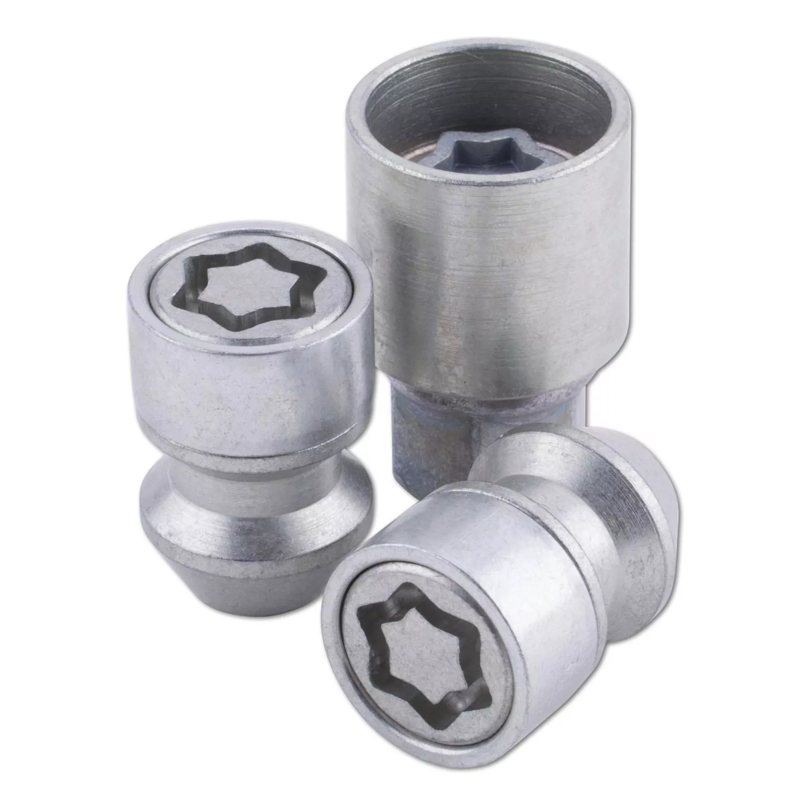 ST Radmutter Diebstahlsicherung M12x1,25 KE 60° geschlossen SW 19 silber (2 Muttern + Schlüssel) Alle Alle