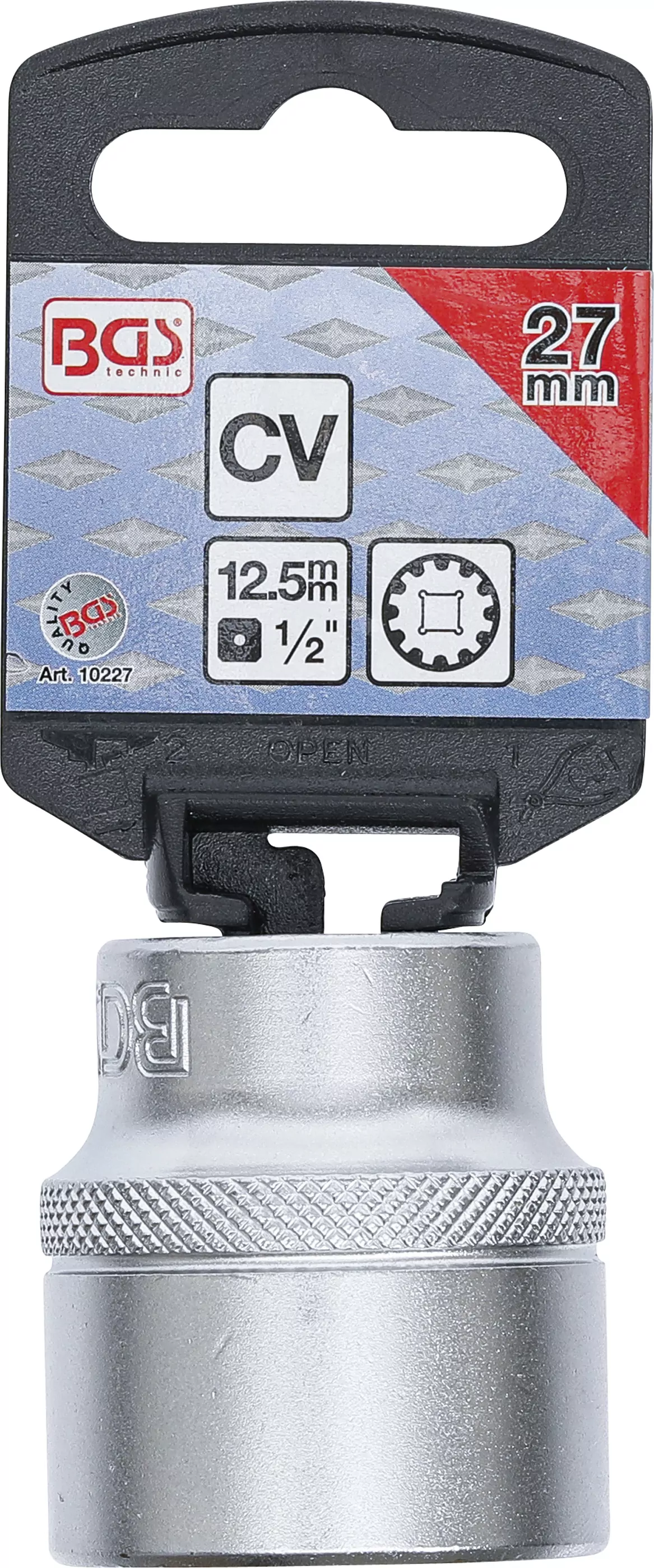 Steckschlüssel-Einsatz Gear Lock | Antrieb Innenvierkant 12,5 mm (1/2") | SW 27 mm