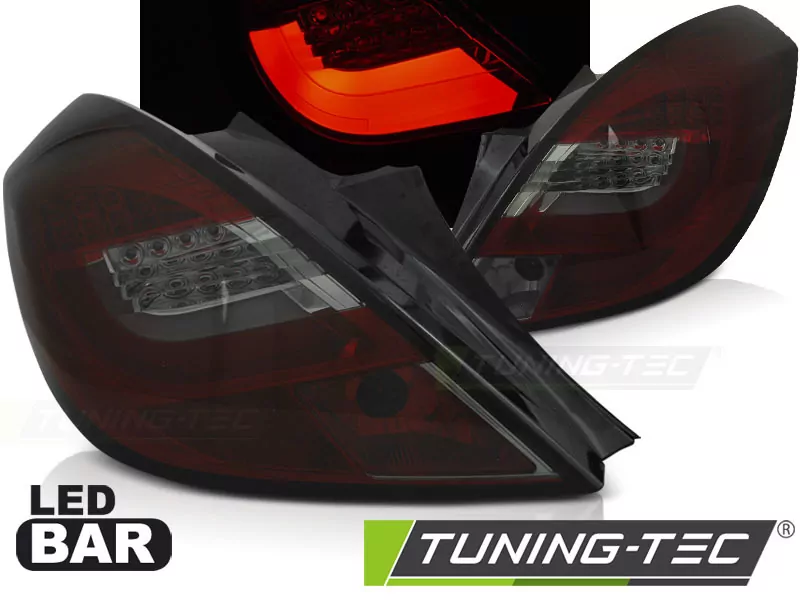 Opel Corsa D 3d 04.06-14 Red Smoke Led Bar
