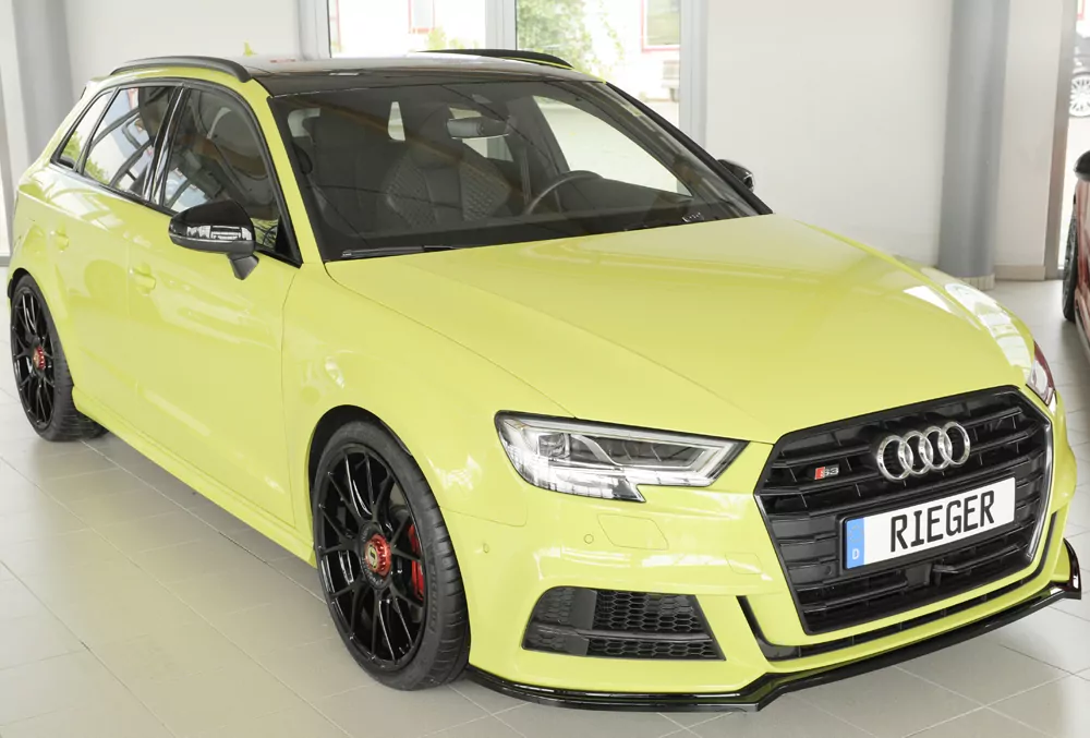 Rieger Spoilerschwert für Audi A3 S3 (8V) | 5-tür. (Sportback 8VA) 09.16- (ab Facelift) für orig. S-Line Frontschürze