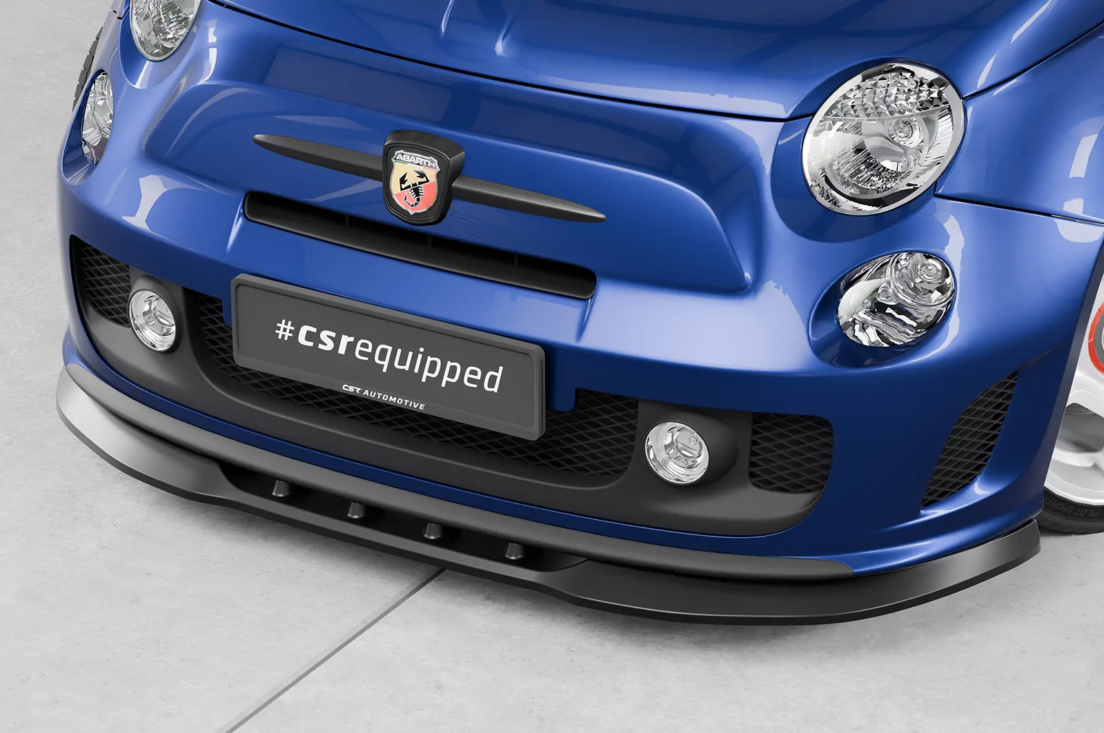 Cup-Spoilerlippe mit ABE für Fiat 500 Abarth 595 CSL490 Strukturiert (schwarz matt)