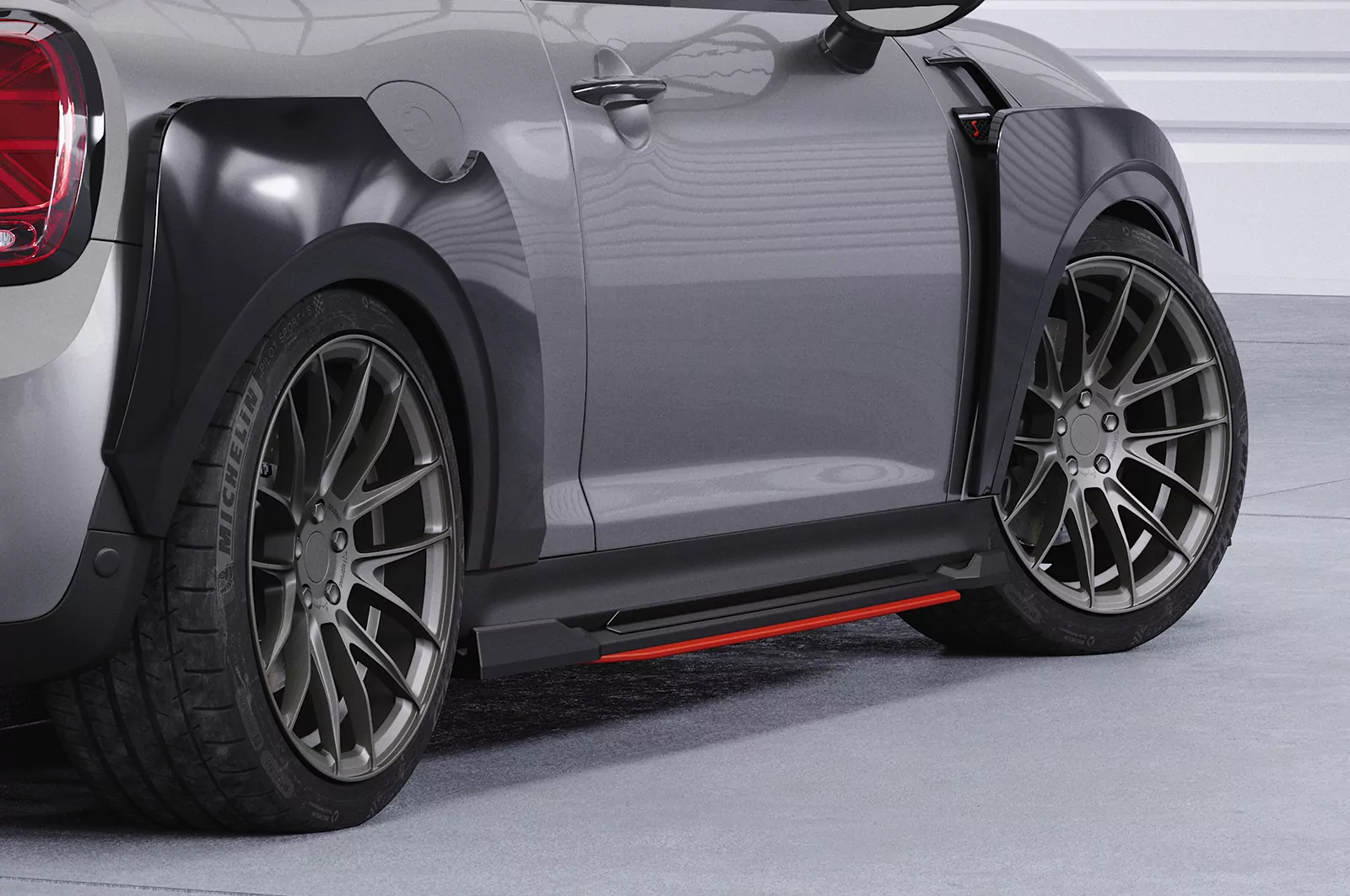 Seitenschweller für Mini F56 / F57 SS520 Schwarz Strukturiert