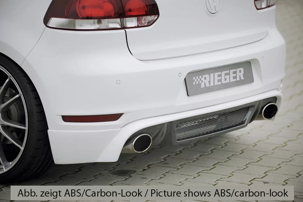 Rieger Heckschürzenansatz für VW Golf 6 GTI - 3-tür.   carbon optik