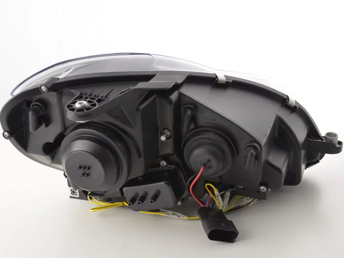 Scheinwerfer Set Daylight LED TFL-Optik Mercedes C-Klasse W204 Bj. 11-14 schwarz