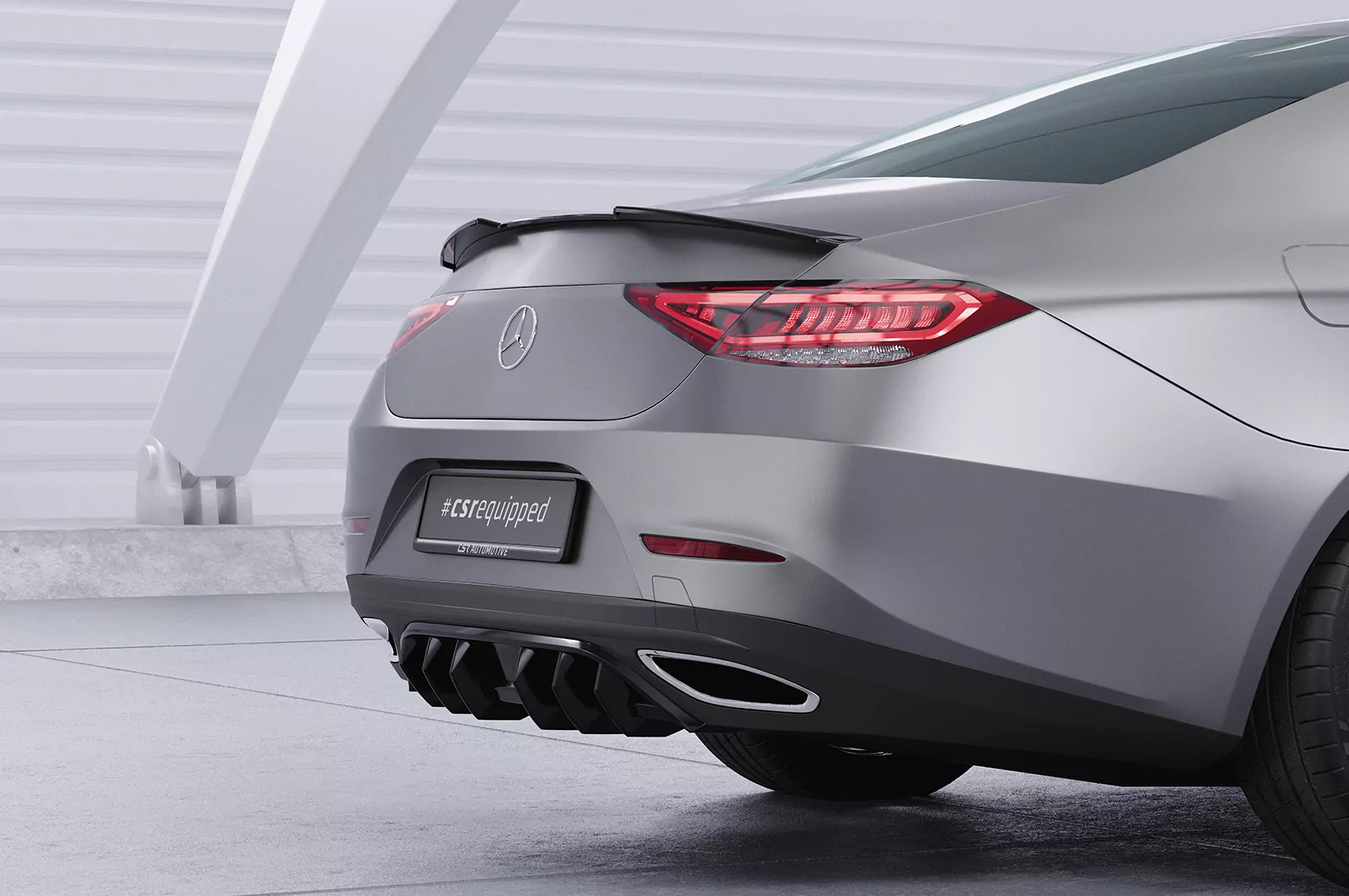 Heckflügel mit ABE für Mercedes Benz CLS (C257) HF874 Schwarz Strukturiert