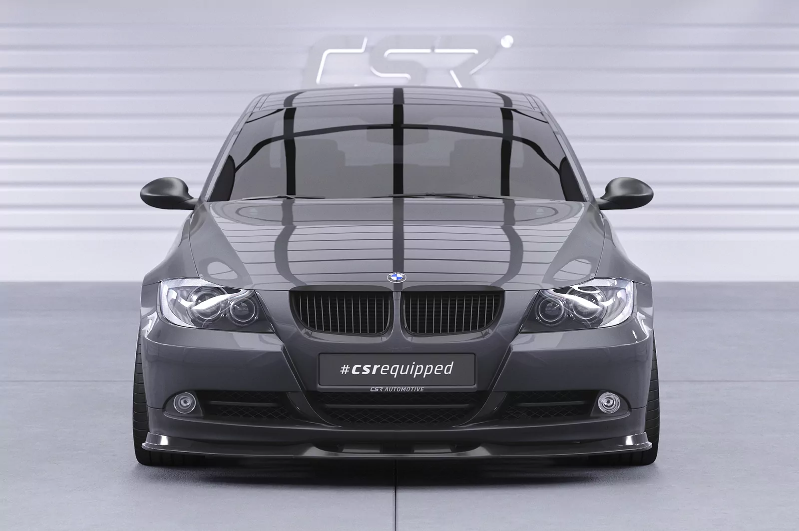 Cup-Spoilerlippe mit ABE für BMW 3er (E90/E91) Limousine und Touring CSL536 Schwarz Strukturiert