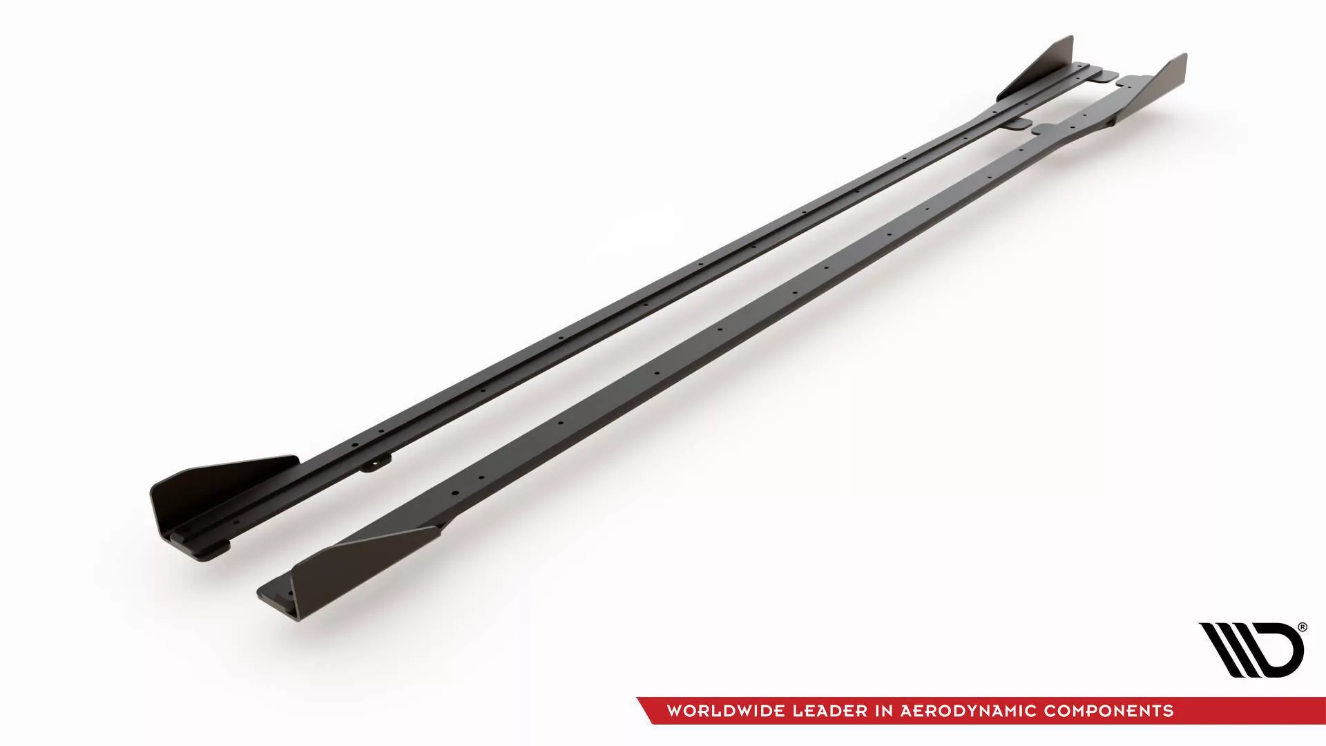 Robuste Racing Seitenschweller Ansatz Für Für + Flaps Volkswagen Golf R / R-Line Mk7 Facelift Schwarz Hochglanz