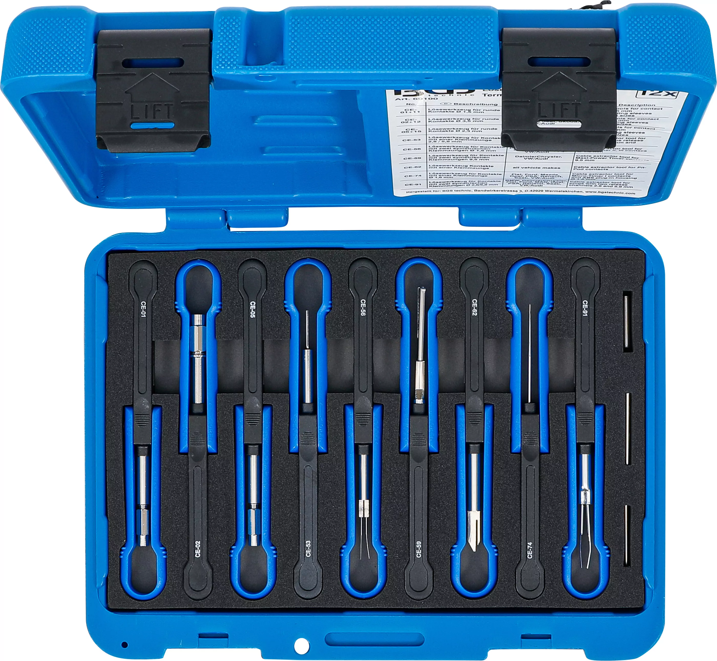 Kabelverbinder-Lösewerkzeug-Satz | universal | 12-tlg.
