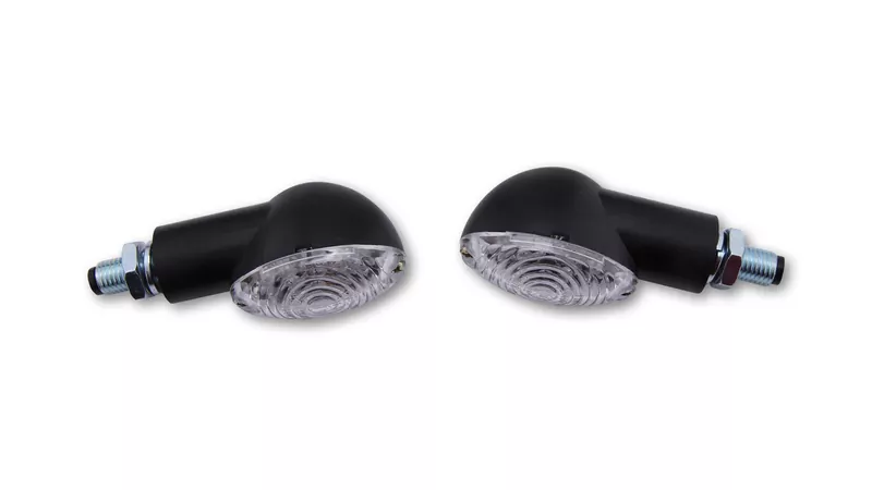 SHIN YO Cat Eye LED Indicators Black/Translucent E-Approved (Pair)