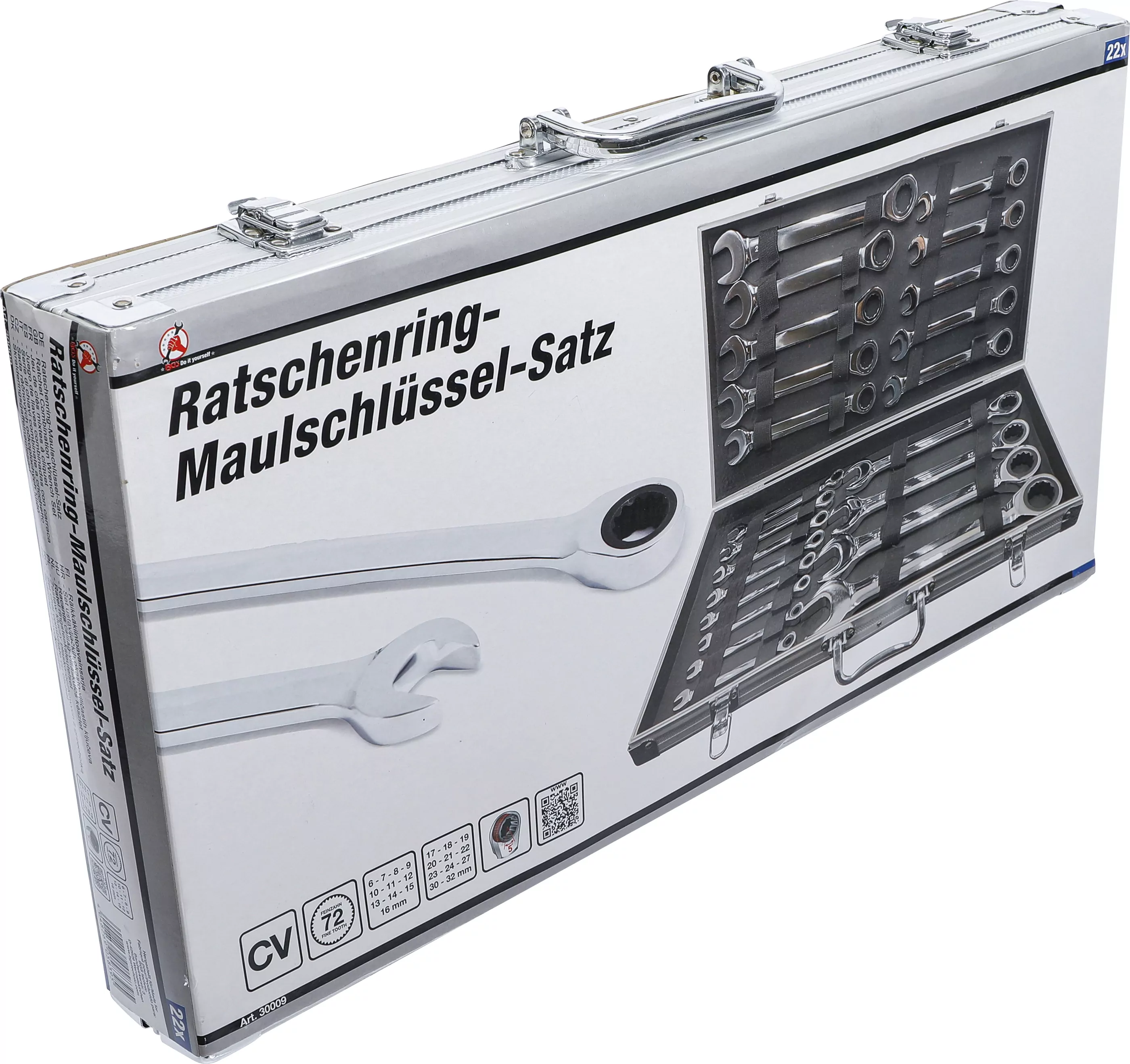 Ratschenring-Maulschlüssel-Satz | SW 6 - 32 mm | 22-tlg.