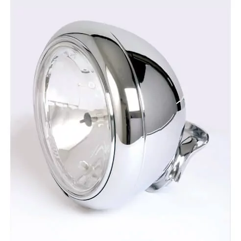 SHIN YO 7 Zoll HD-STYLE Scheinwerfer, klares Glas (Prismenreflektor), untere Befestigung E-geprüft