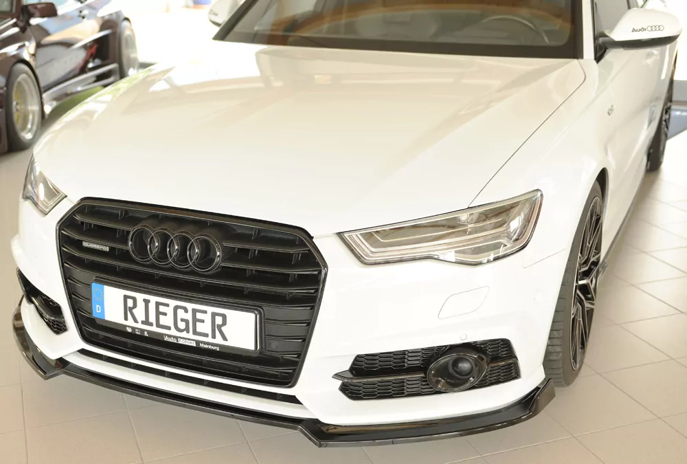 Rieger Spoilerschwert glanz schwarz für Audi A6 S6 (4G/C7) Lim. 09.14- (ab Facelift)