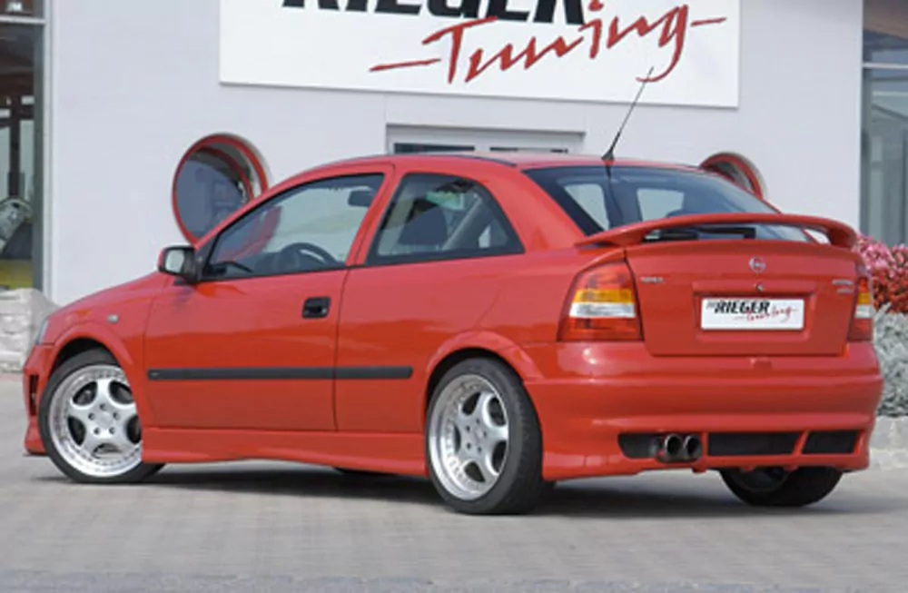 Rieger Heckansatz für Opel Astra G - Fließheck  nur Fließheck carbon optik