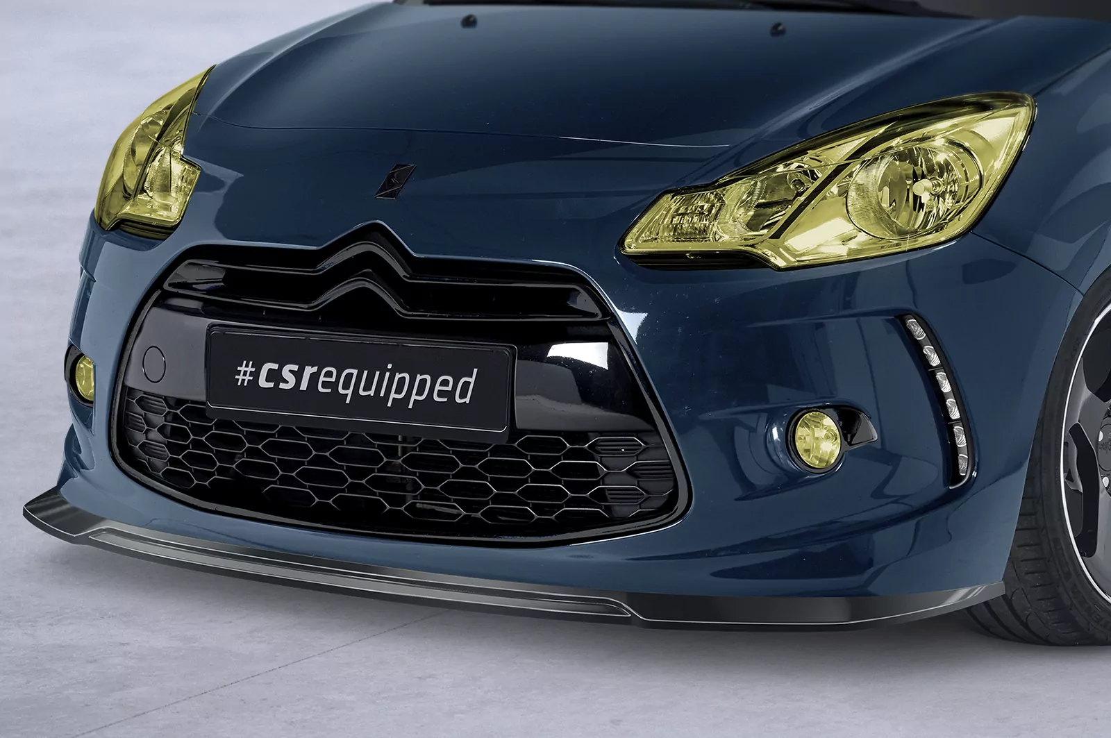 Cup-Spoilerlippe mit ABE für Citroen DS3 CSL518 Schwarz Strukturiert