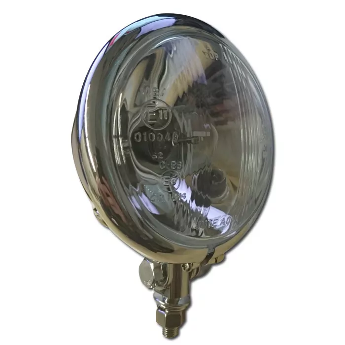 Scheinwerfer | 4-1/2" | Bates Style | Jute A004 | Chrom | Bilux 35/35w Mit Standlicht | E-geprüft