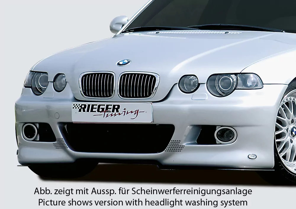 Rieger Spoilerstoßstange für BMW 3er E46 | Compact 02.02- (ab Facelift) -> auch für größere Modelle (323 ->)