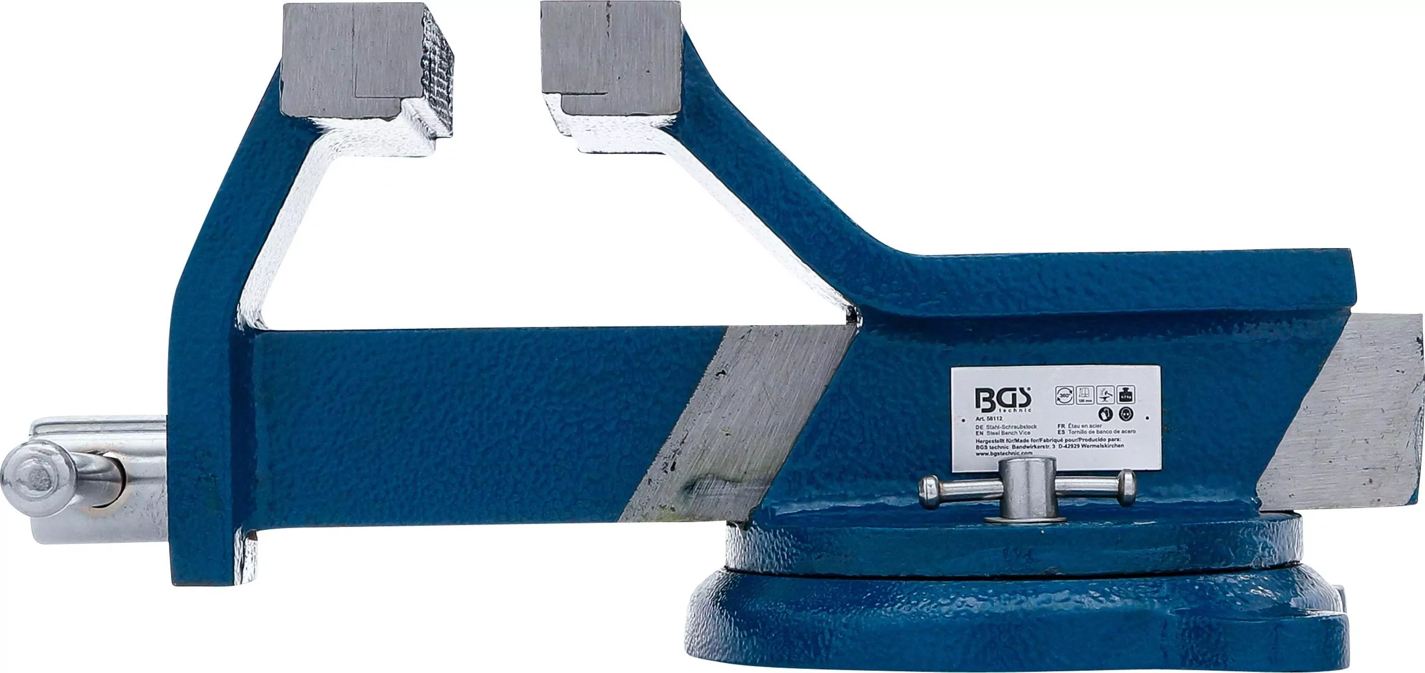 Stahl-Schraubstock | geschmiedet | 125 mm Spannbacken