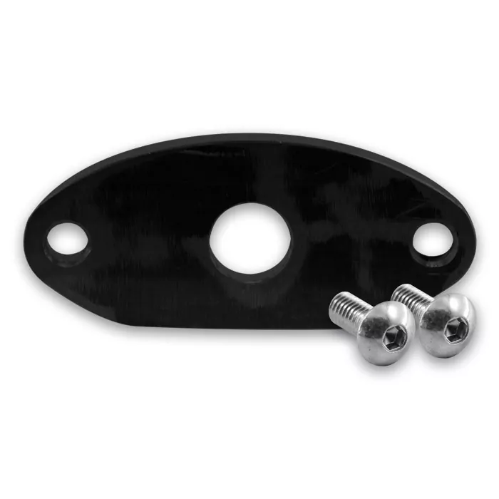 Spacer Kennzeichenbeleuchtung "Micro Space" schwarz | L55 x B30 x H5mm + 2 Schrauben M4 x 14mm