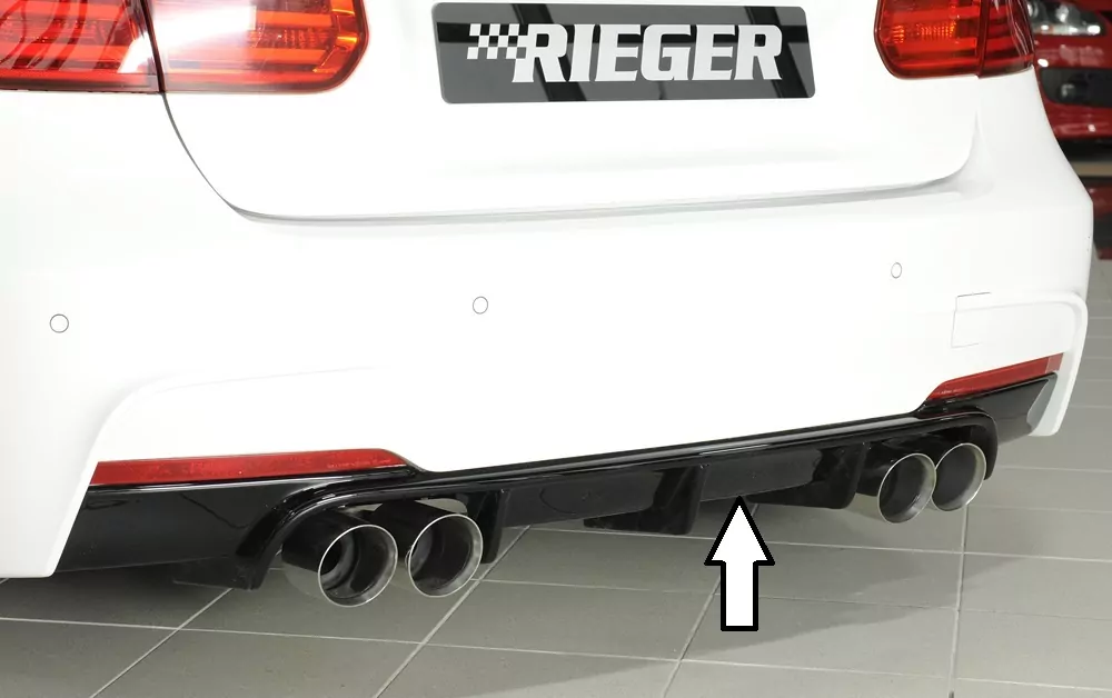 Rieger Heckeinsatz für BMW 3er F30  (3L) | Lim. 07.15- (ab Facelift) LCI nur für M-Paket-Heckschürze