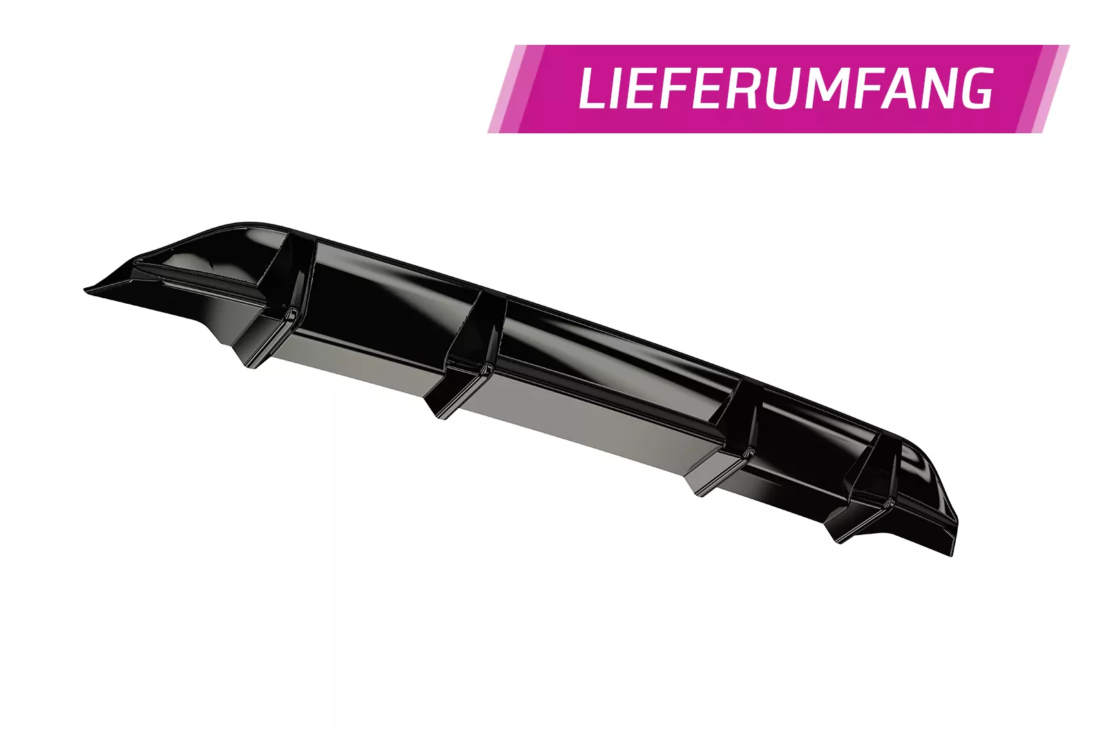 Heckansatz für BMW 4er (G22/G23) M-Paket und M440 HA276 Schwarz Strukturiert