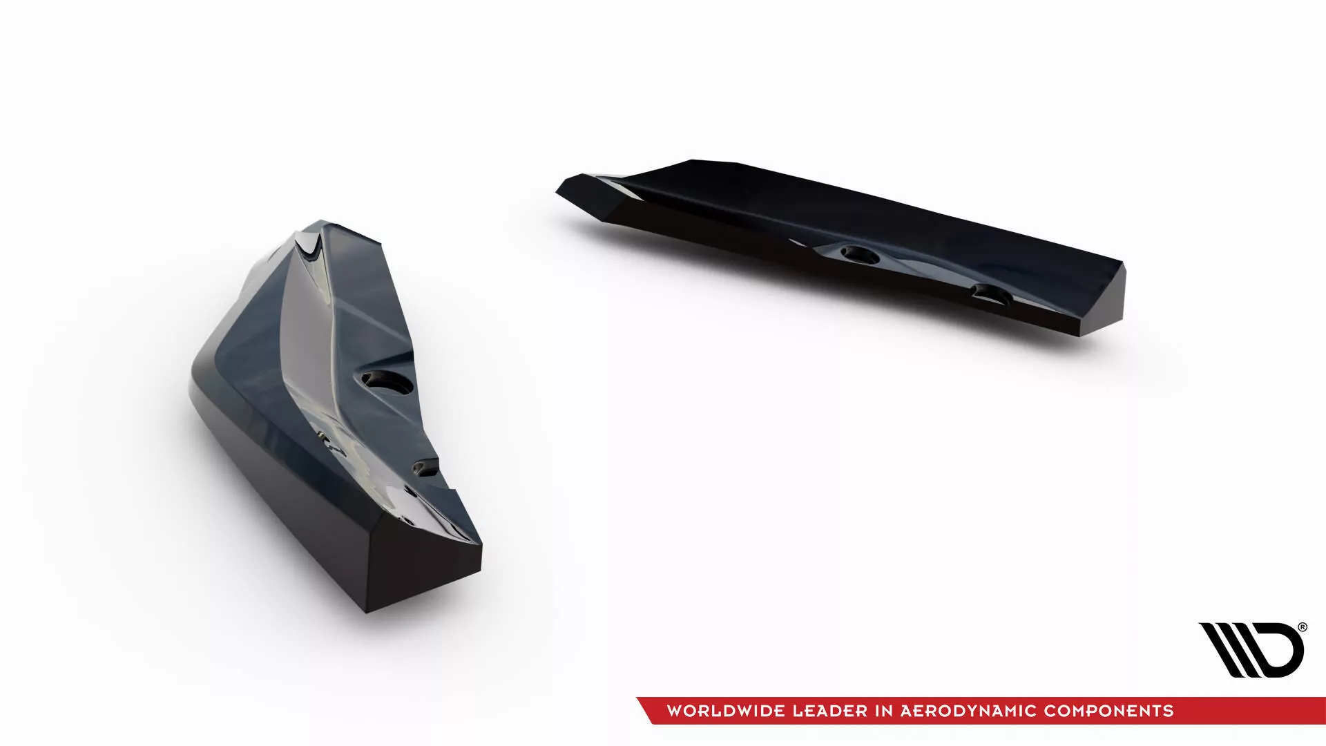 Heck Ansatz Flaps Diffusor V.5 Für BMW M135i F70 Schwarz Hochglanz