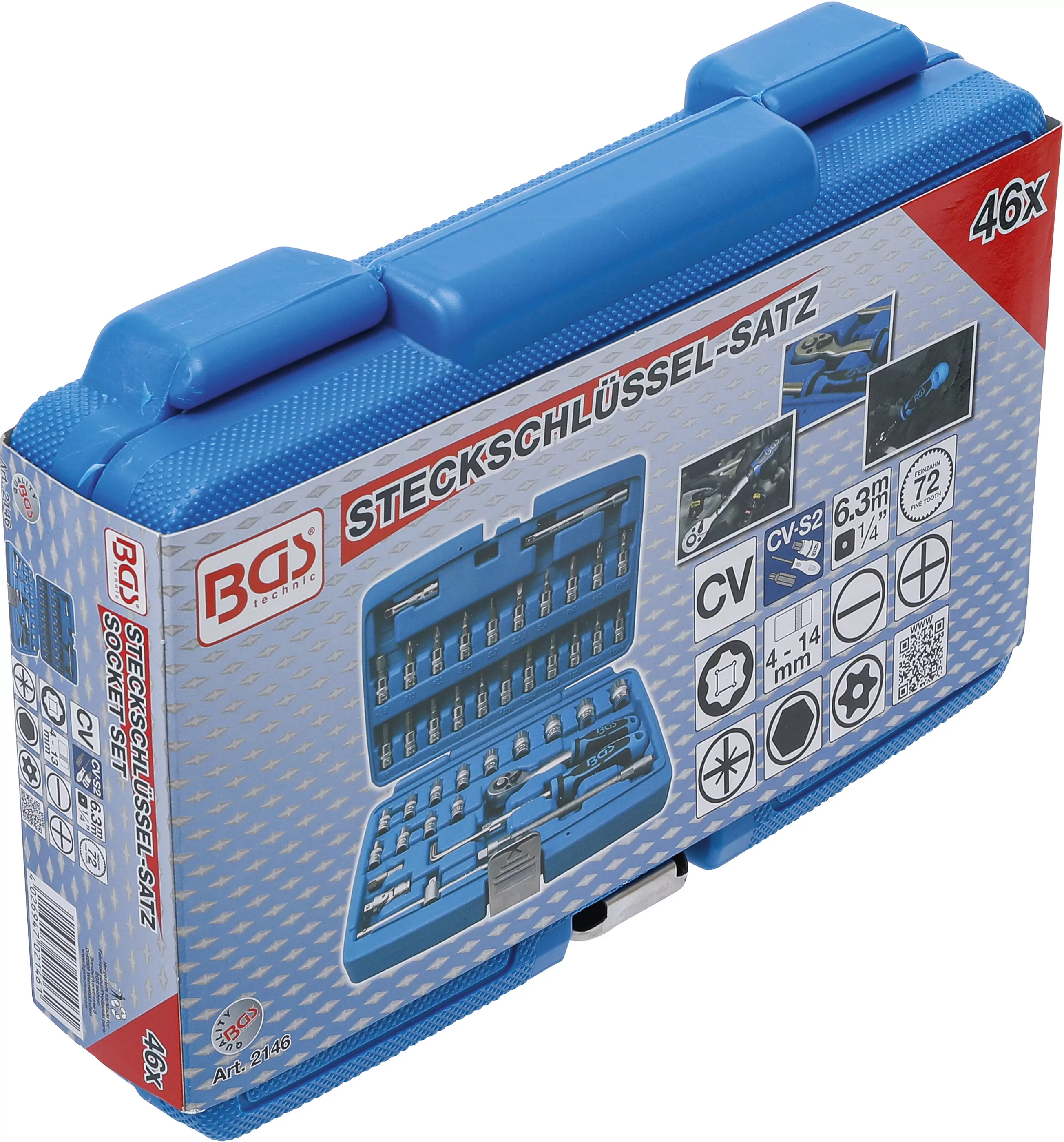 Steckschlüssel-Satz | Antrieb 6,3 mm (1/4") | 46-tlg.