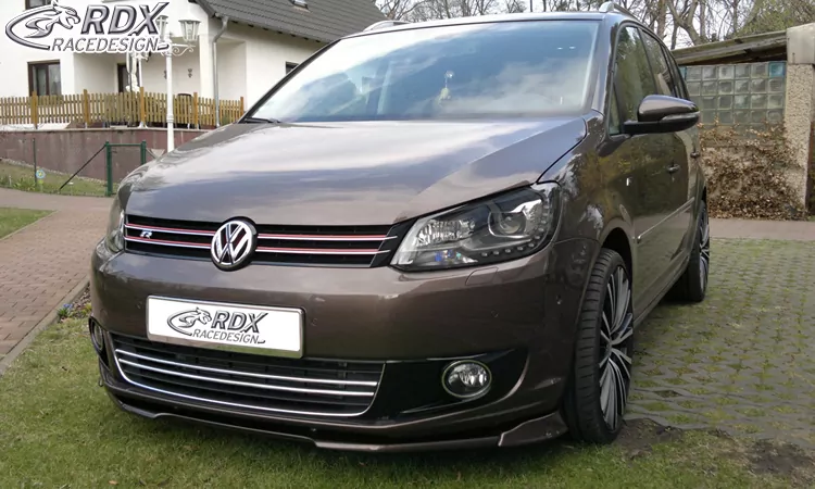 RDX Frontspoiler VARIO-X für VW Touran 1T Facelift (2010-2015) / Caddy 2K (2010-2015) Frontlippe Front Ansatz Vorne Spoilerlippe