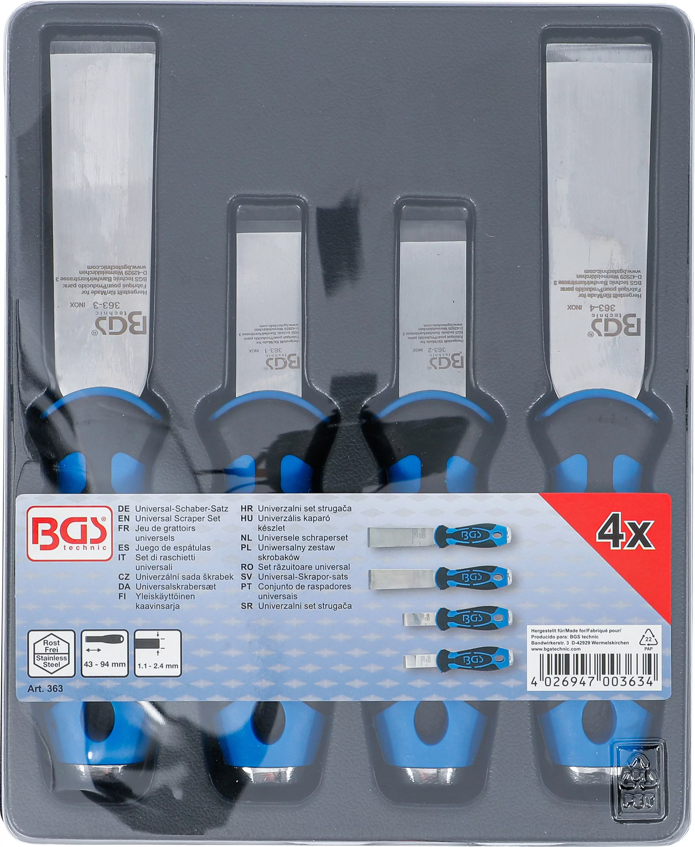 Universal-Schaber-Satz | 4-tlg.