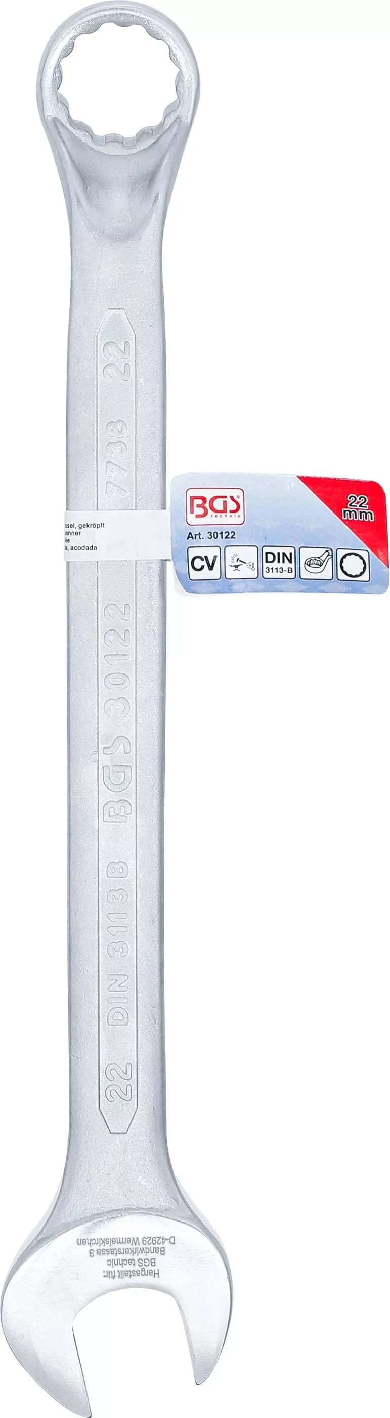 Maul-Ringschlüssel, gekröpft | SW 22 mm