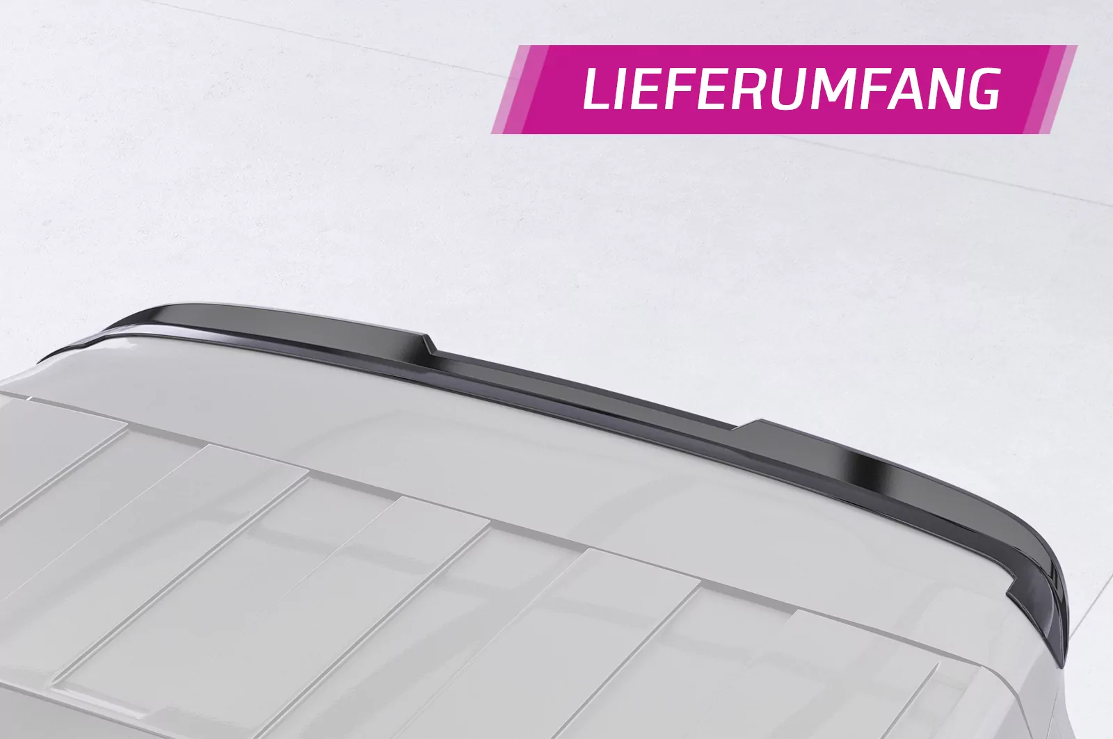 Heckflügel mit ABE für VW T7 Multivan HF925 Schwarz Strukturiert